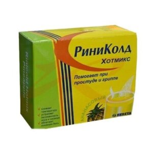 Изображение Риниколд хоткап порошок для приготовления раствора для приема внутрь 5г №5 ананас Риниколд хоткап порошок для приготовления раствора для приема внутрь 5г №5 ананас. Фото